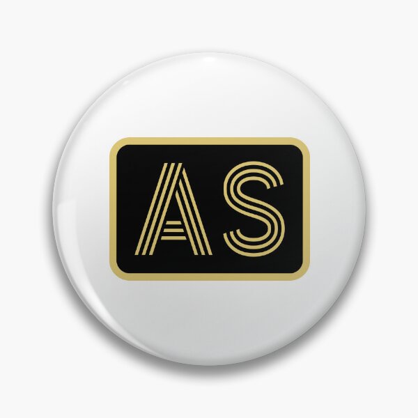 Item preview, AS Initials Gold Geometric Letters designed and sold by Jeallan Designs.
