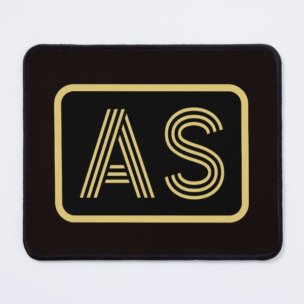 Item preview, AS Initials Gold Geometric Letters designed and sold by Jeallan Designs.