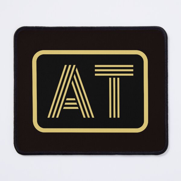 Item preview, AT Initials Gold Geometric Letters designed and sold by Jeallan Designs.