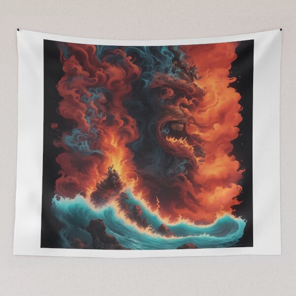 Item preview, Harmony in Motion: Fire and Water Dance Poster designed and sold by RedArtG09.
