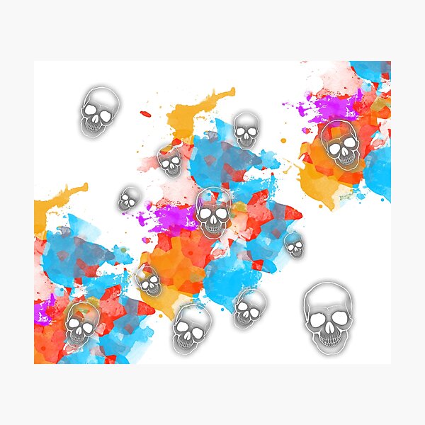 Vista previa del artículo con la obra «CAVEIRA ACUARELA», diseñado y vendido por MarcosCarvalho.