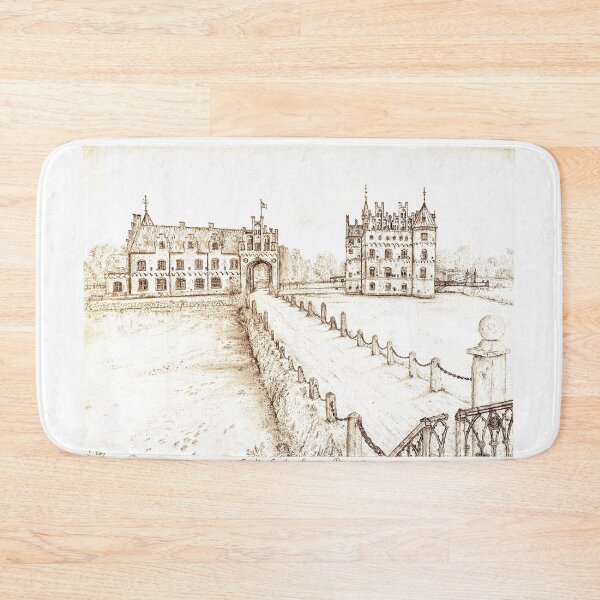 Item preview, Egeskov Castle Drawing, Denmark, Warm Sunshine - A Fairytale Escape to Danish Grandeur designed and sold by studioSharonKay.