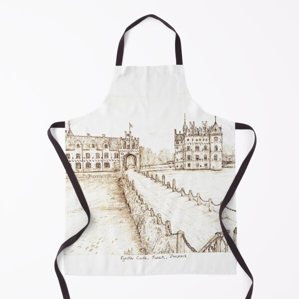 Item preview, Egeskov Castle Drawing, Denmark, Warm Sunshine - A Fairytale Escape to Danish Grandeur designed and sold by studioSharonKay.