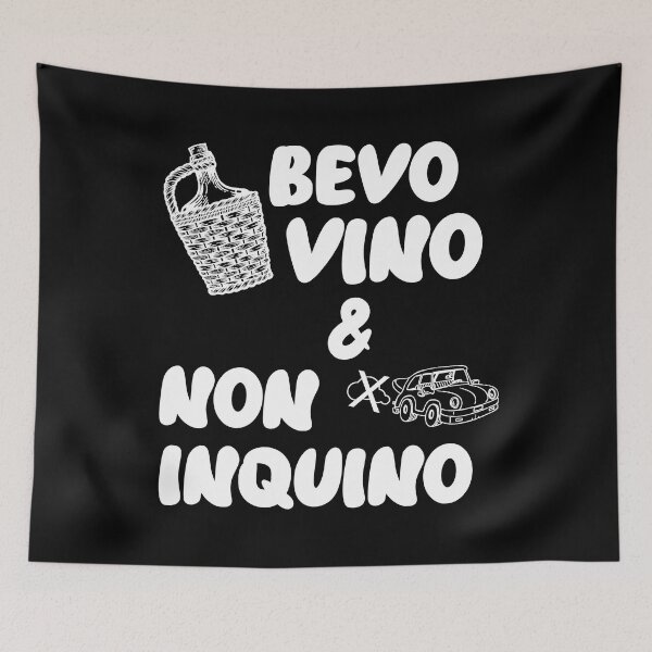 Item preview, Bevo vino e non inquino - regalo goliardico per un amico V1 designed and sold by superpixus.