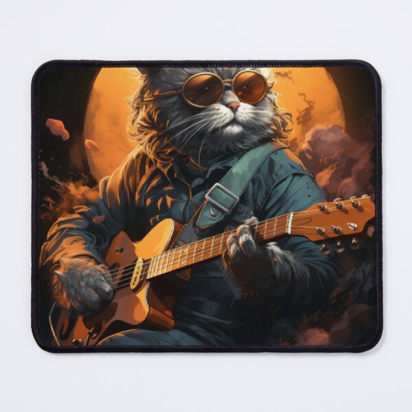 Item preview, Cat Guitar - Animals Playing Musical Instruments designed and sold by Abdalla Hussein.