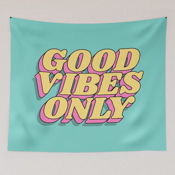 Item preview, Good Vibes Only by The Motivated Type in Green Yellow and Pink designed and sold by MotivatedType.