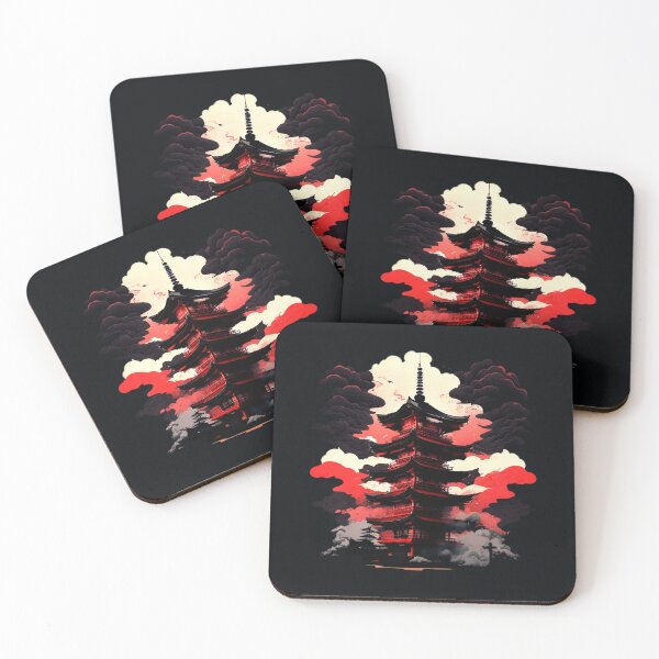 Item preview, red apocalypse japanese pagoda designed and sold by apicon.