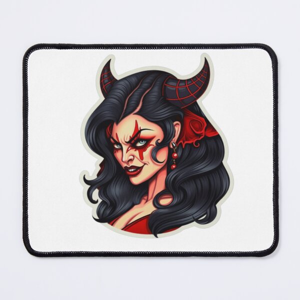 Item preview, Evil Demon Girl | Classic T-Shirt, Sticker designed and sold by NicolasGlowArt.
