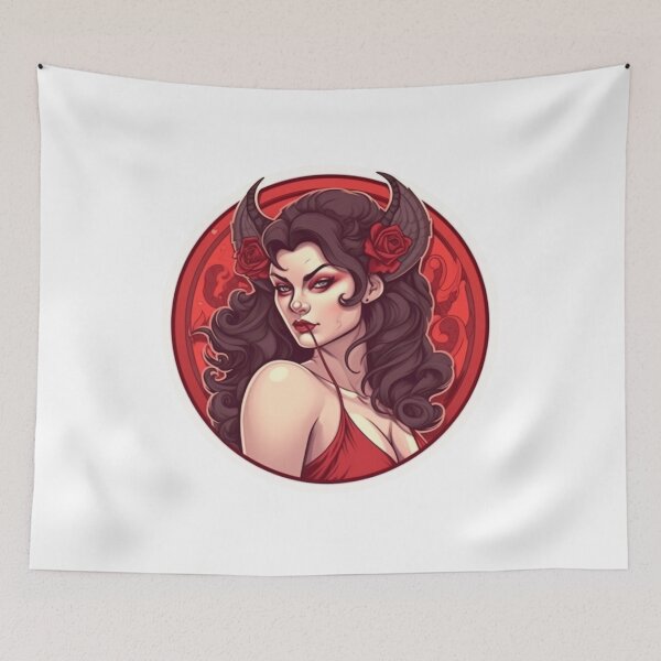 Item preview, Devil Girl | Classic T-Shirt, Sticker designed and sold by NicolasGlowArt.