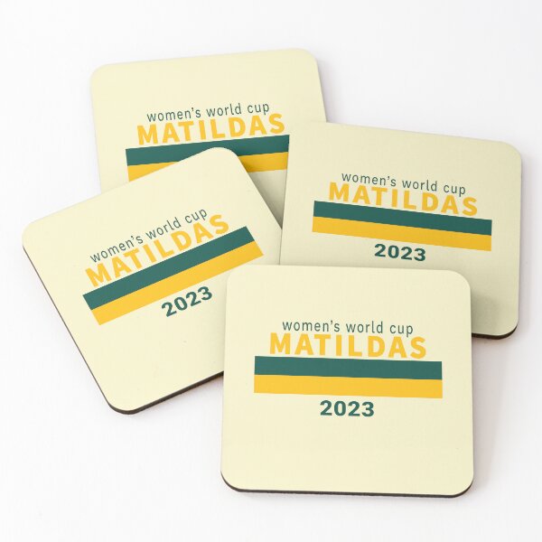 Item preview, Matildas Woman Soccer World Cup 2023, Australian Womens Soccer/ Green and yellow strips designed and sold by SoloAutenica.