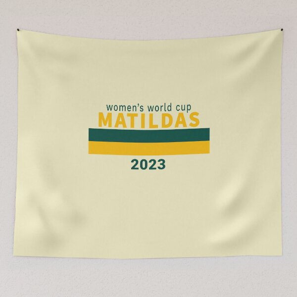 Item preview, Matildas Woman Soccer World Cup 2023, Australian Womens Soccer/ Green and yellow strips designed and sold by SoloAutenica.