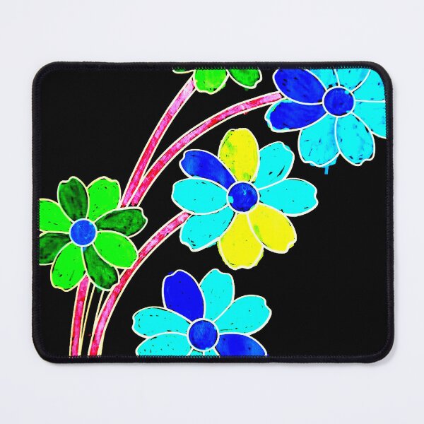 Item preview, Flowers in green and turquoise designed and sold by angel1.