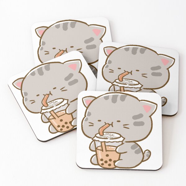 Item preview, Mochi is drinking bubble tea designed and sold by kittimeowmochi.