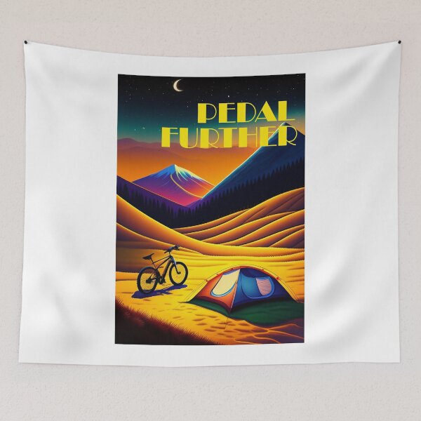 Item preview, Pedal Further Bikepacking Mountains designed and sold by Esskay Designs.