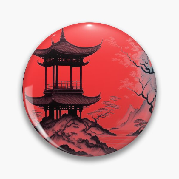 Item preview, Japanese pagoda between trees designed and sold by apicon.