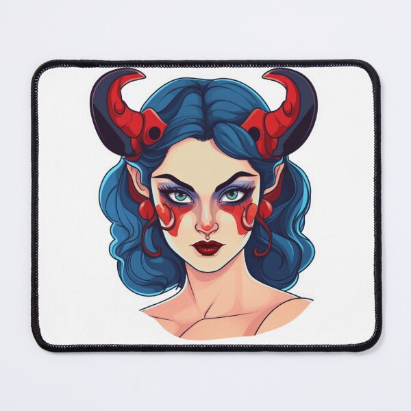 Item preview, Evil Demon Girl | Classic T-Shirt, Sticker designed and sold by NicolasGlowArt.