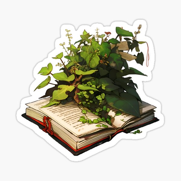 Item preview, Botany Book Flower Bouquet With Sticker and Shirt Design by Zeesdesign on Redbubblepng12 designed and sold by ZEESDESIGN.