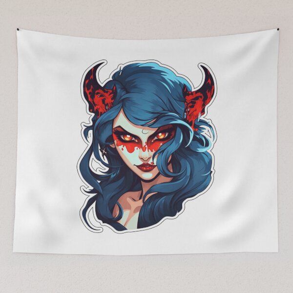 Item preview, Evil Girl | Classic T-Shirt, Sticker designed and sold by NicolasGlowArt.