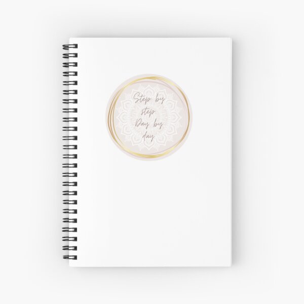 Step-by-step. Day by day. With mandala. Spiral Notebook