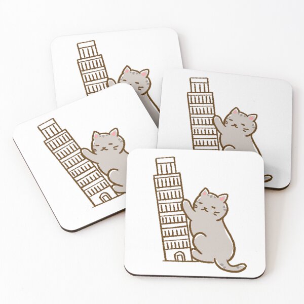 Item preview, Torre pendente di pisa with Mochi designed and sold by kittimeowmochi.