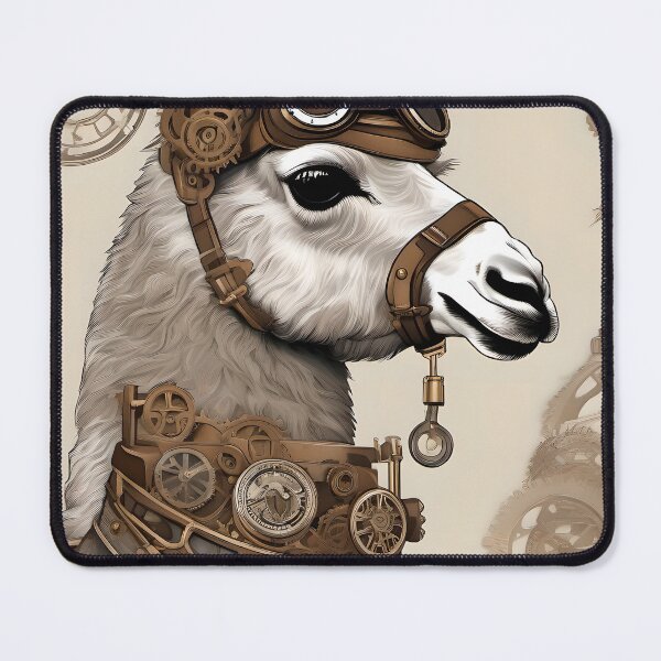 Item preview, Steampunk Time Traveling Llama designed and sold by AbsoluteA.