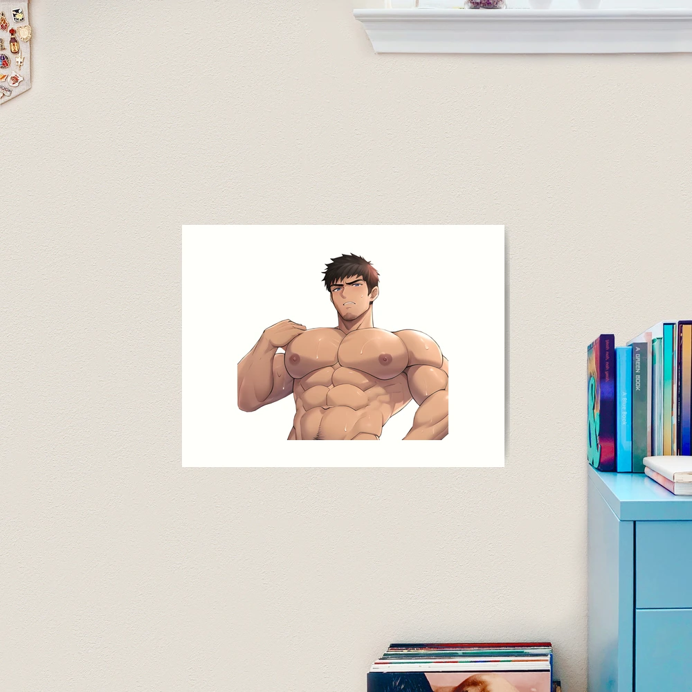 Muscular Anime Boy Poster for Sale by baraclub