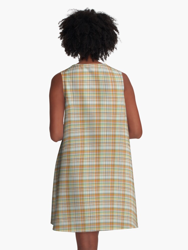 Thumbnail 3 of 4, A-Line Dress, Audhim Plaids designed and sold by kinkatstyle.