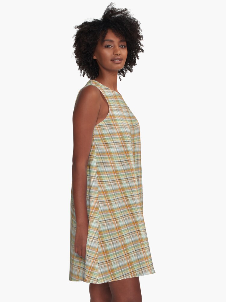 Thumbnail 2 of 4, A-Line Dress, Audhim Plaids designed and sold by kinkatstyle.