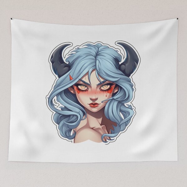 Item preview, Cute Demon Girl | Classic T-Shirt, Sticker designed and sold by NicolasGlowArt.