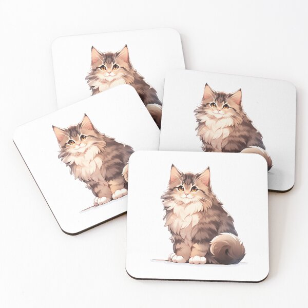 Item preview, Cute Kawaii Maine Coon Big Cat designed and sold by CozyKawaiiArt.