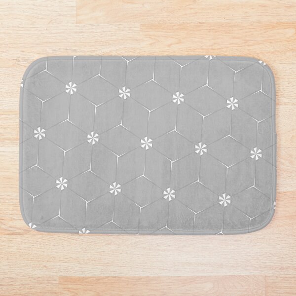 Item preview, Geometric Floral Cubes - gray  designed and sold by itsggdesigns.
