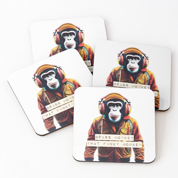 Item preview, brass monkey with music headphone designed and sold by skenningtonFX.