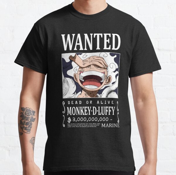 LUFFY WANTED UNISEX TSHIRT - PETROL BLUE - Shasthas