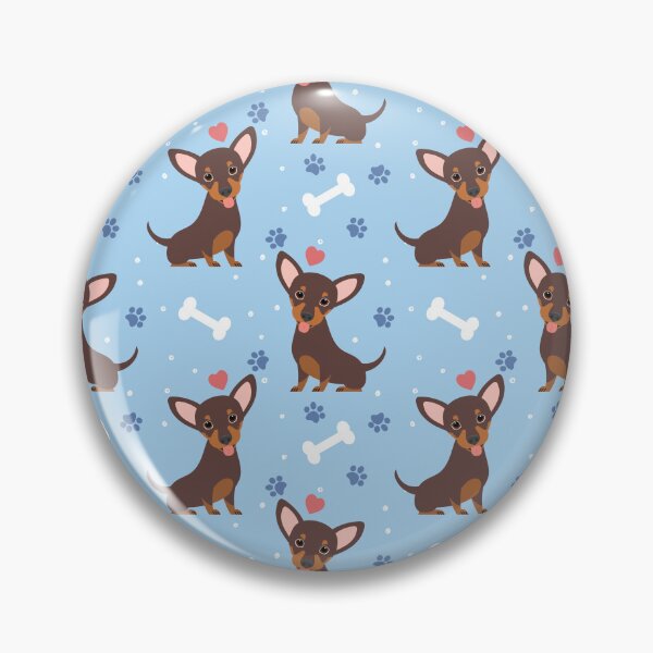 Item preview, LOVE Chocolate Brown Chiweenie dachshund chihuahua mix w/ Upright Ears designed and sold by Lulupainting.