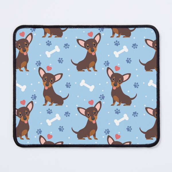 Item preview, LOVE Chocolate Brown Chiweenie dachshund chihuahua mix w/ Upright Ears designed and sold by Lulupainting.