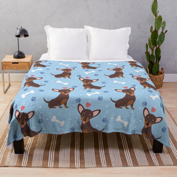 Item preview, LOVE Chocolate Brown Chiweenie dachshund chihuahua mix w/ Upright Ears designed and sold by Lulupainting.
