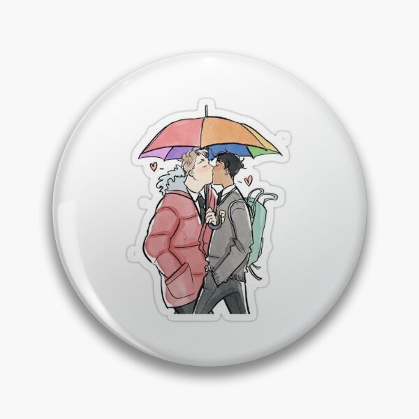 Item preview, Heartstopper Sticker w Rainbow Umbrella  designed and sold by Abbiesuckling.