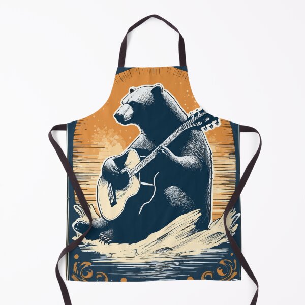 Item preview, Polar Bear Playing Guitar designed and sold by ancient-times.
