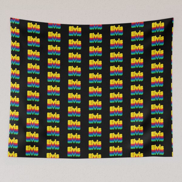 Item preview, Rainbow Layers Elvis Name Label (Black) designed and sold by NafilNafiz.