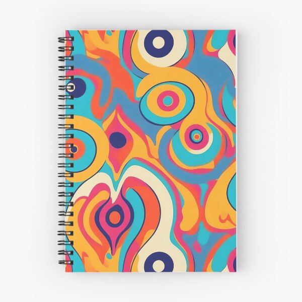 Item preview, 70s inspired pattern, psychedelic shapes designed and sold by CoolPixels.