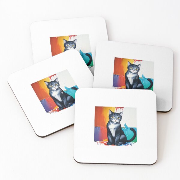 Item preview, Colorful Explosion of Coolness: Cat Artwork designed and sold by DjingoDingo.