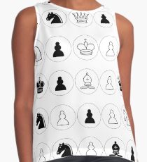 #Chess piece, #chessman, #king, #queen, #rooks, #bishops,  #knights, #pawns, #ChessPiece, #ChessBoard Contrast Tank