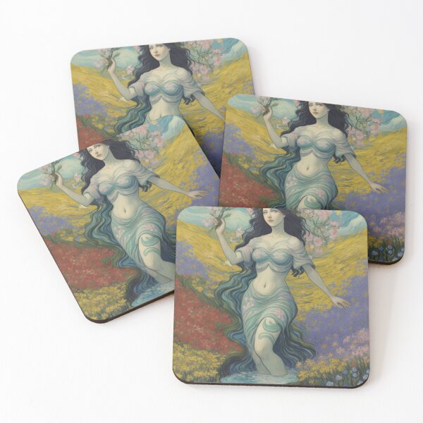 Item preview, Greek goddess Persephone x van gogh designed and sold by Starry night Cherry blossom.