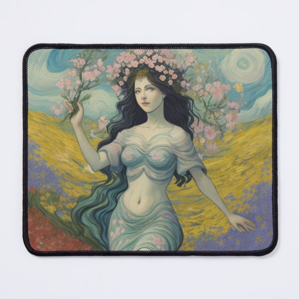 Item preview, Greek goddess Persephone x van gogh designed and sold by Starry night Cherry blossom.