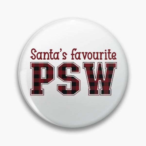 Item preview,  Santa's favourite PSW - Tartan Plaid text design designed and sold by TaraGbear.