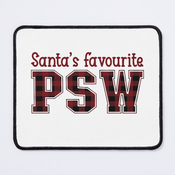 Item preview,  Santa's favourite PSW - Tartan Plaid text design designed and sold by TaraGbear.