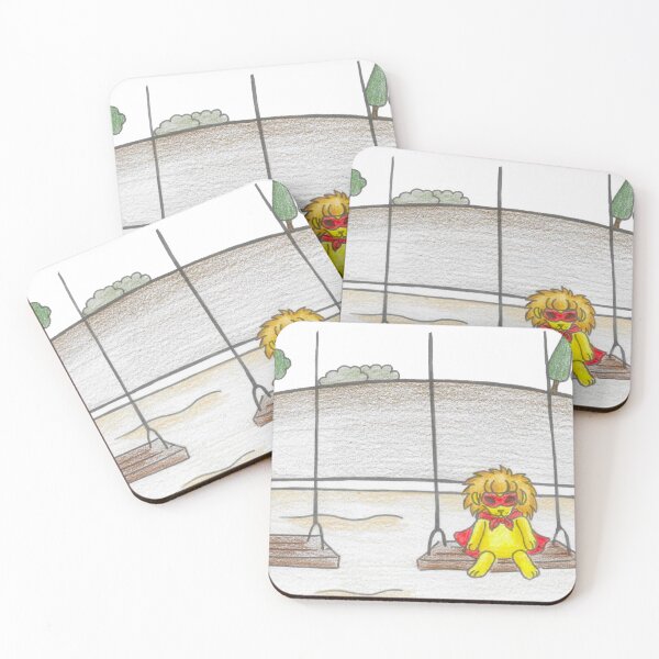 Item preview, Superhero lion on the swing designed and sold by Anmioma.