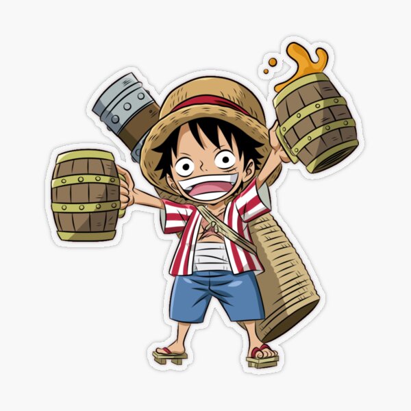 Sticker de CaporalMandale sur one piece pirate monkey d luffy chapeau  paille mini petit