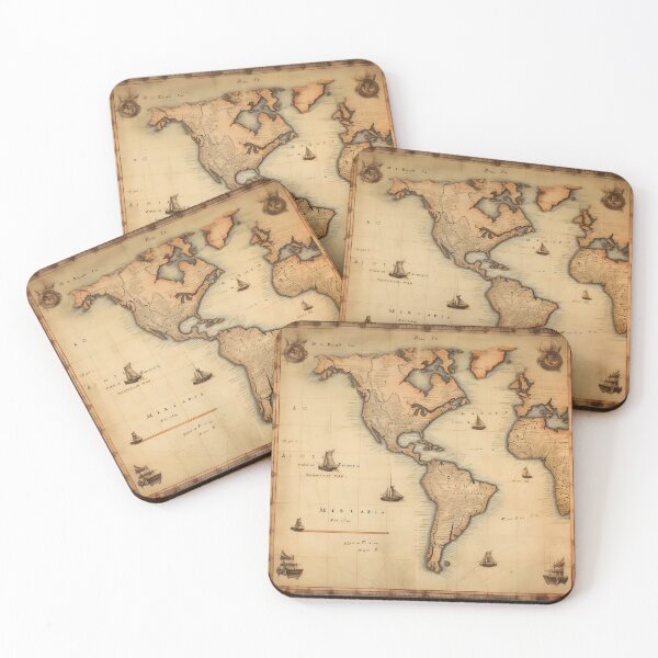 Item preview, Old Nautical Map of American Continent designed and sold by dcrc.