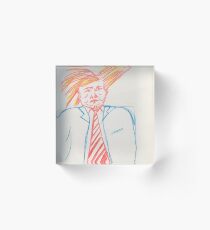 The Combover Acrylic Block